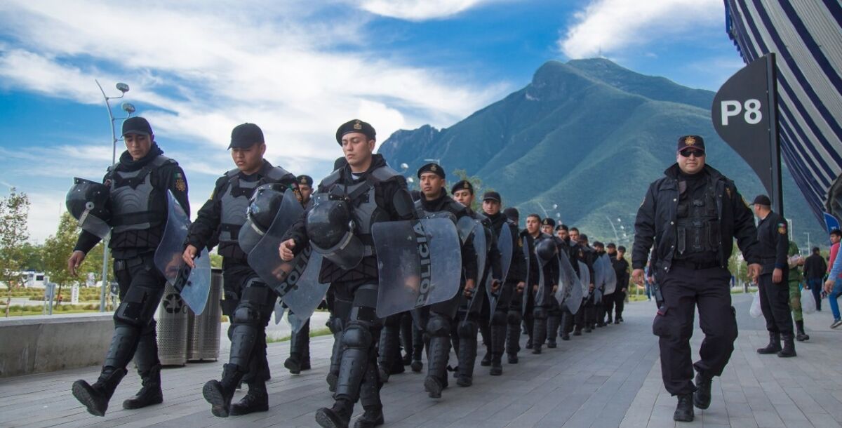 Rayados, América, operativo, seguridad, Estadio BBVA, protocolo, Mundial 2026, policía, Guadalupe, fuerza civil, drones