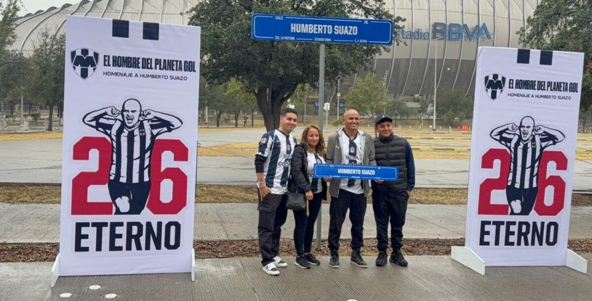 Humberto Suazo, calle, Estadio BBVA, Muro de Leyendas, Rayados, homenaje, América, Cuartos de Final, Liga MX