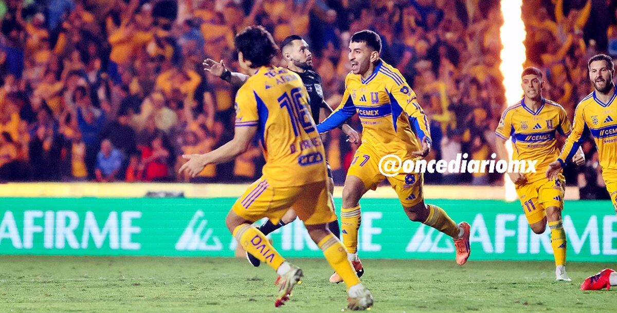 Ángel Correa, Hugo González, Tigres, Toluca, Liga MX, Apertura 2025, Liguilla, Final, Ida, Estadio Universitario, goles