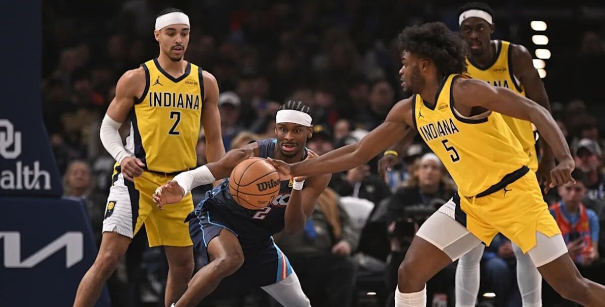 Indiana Pacers, Oklahoma City Thunder, Andrew Nembhard, Shai Gilgeous-Alexander, NBA, resultados