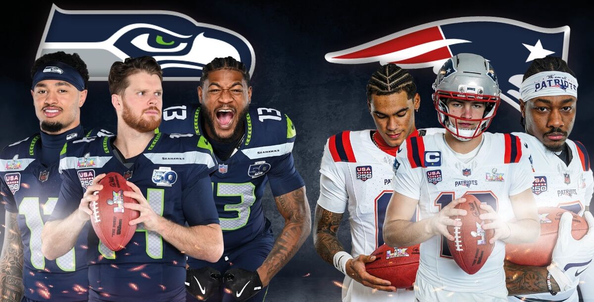 NFL, Super Bowl XL, Seahawks, Patriots, Seattle, Nueva Inglaterra, título de la NFL, previa, Drake Maye, Sam Darnold