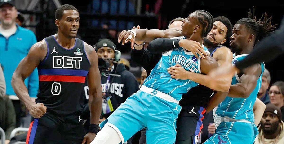 NBA, Pistons, Hornets, Detroit, Charlotte, Jalen Duren, Moussa Diabate, bronca, resultados de la NBA