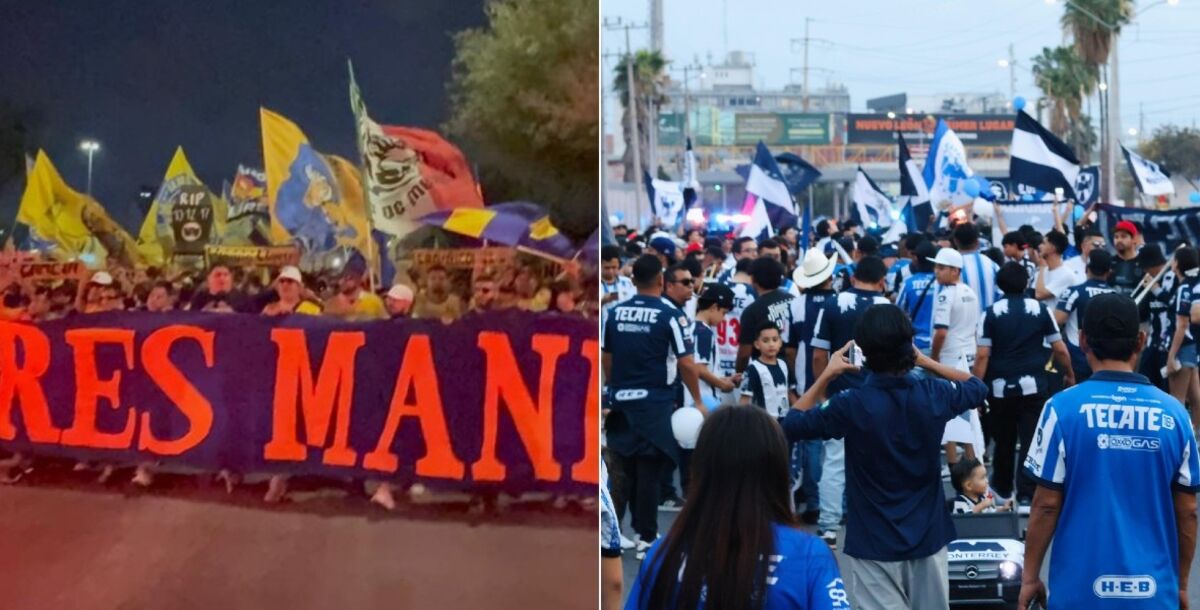 Tigres, Rayados, Clásico Regio, color, recibimiento, caravana, ambiente, Estadio Universitario, afición