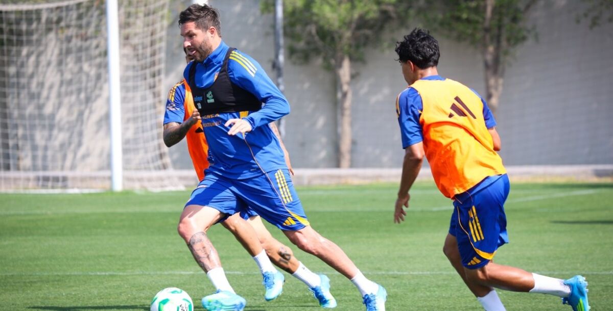 Tigres, entrenamiento, Gignac, Diego Lainez, Ángel Correa, Marco Farfán, Diego Ramírez