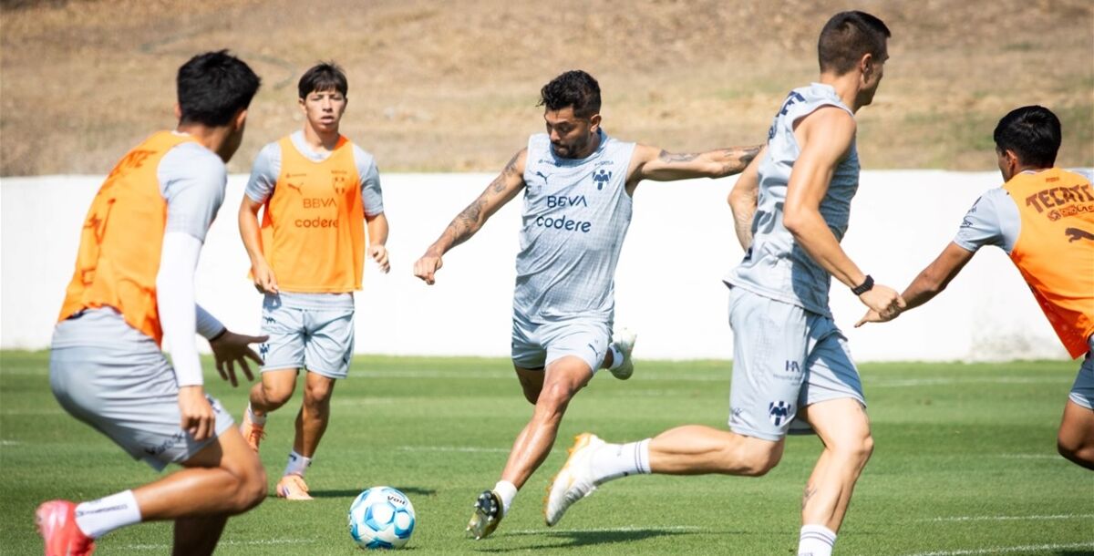 Rayados, entrenamiento, San Luis, Nicolás Sánchez,  Daniel Aceves, Érick Aguirre, Iker Fimbres, Anthony Martial