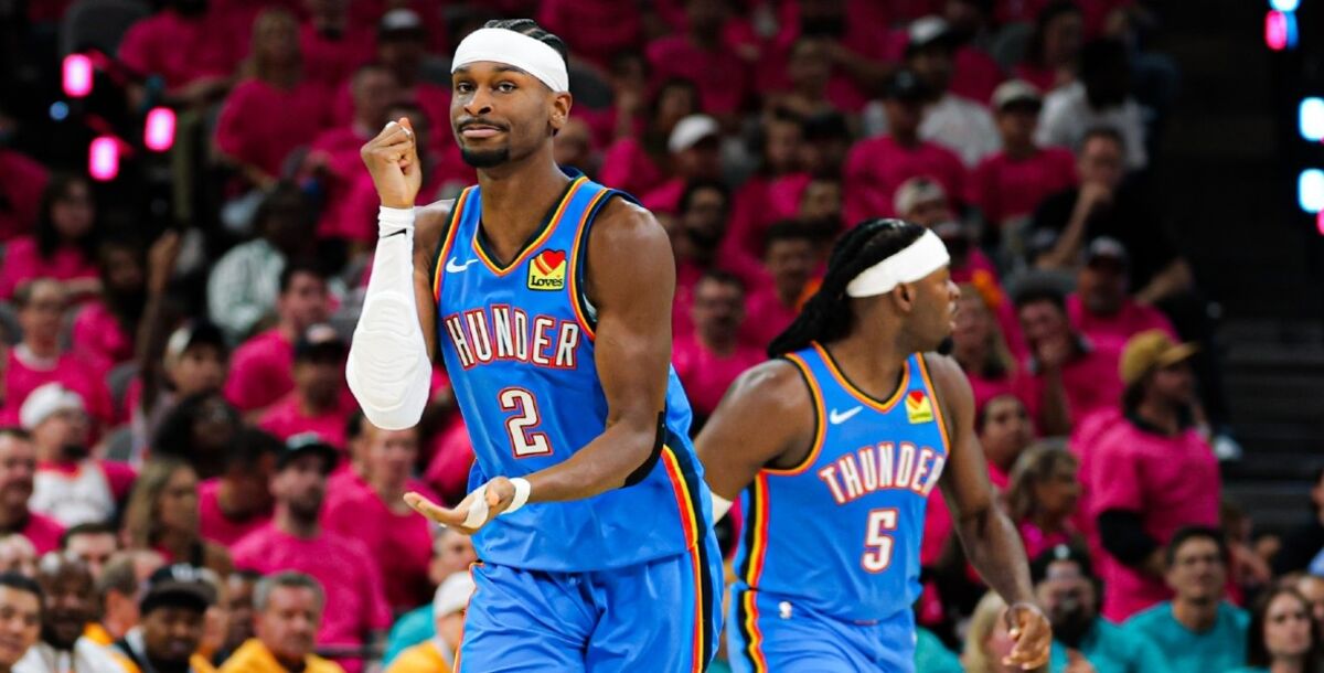 Oklahoma City Thunder, San Antonio Spurs, Final del Este, Playoffs, NBA, Jared McCain, Shai Gilgeous-Alexander, Alex Caruso