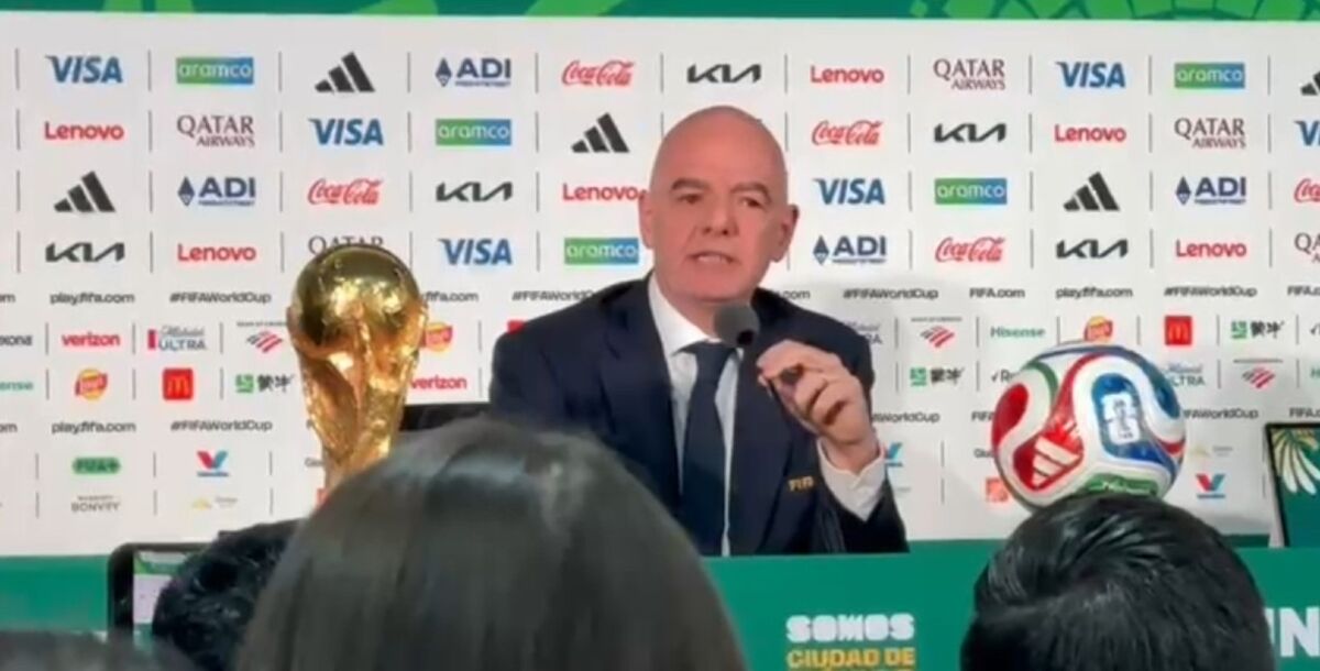 Gianni Infantino, conferencia de prensa, Mundial, Copa del Mundo, Ciudad de México, partido inaugural, FIFA, México