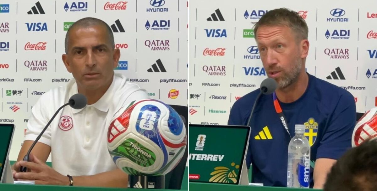 Suecia, Túnez, Mundial, conferencia, Graham Potter, Sabri Lamouchi, entrenadores, Copa del Mundo, Vincent Lindelof, Ali Abdi