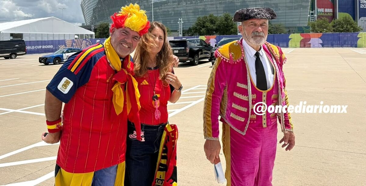 color, Aficionados, España vs Francia, Dallas, torero, españoles, Mbappé, dictador, Mundial, ambiente, semifinal, Copa del Mundo