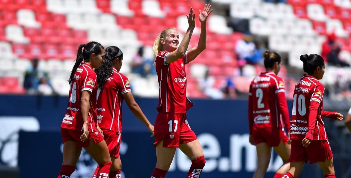 Toluca Femenil, Diablas, Atlético San Luis, jornada 1, Eugenie Le Sommer, expulsión, Faustine Robert, Liga Femenil, crónica