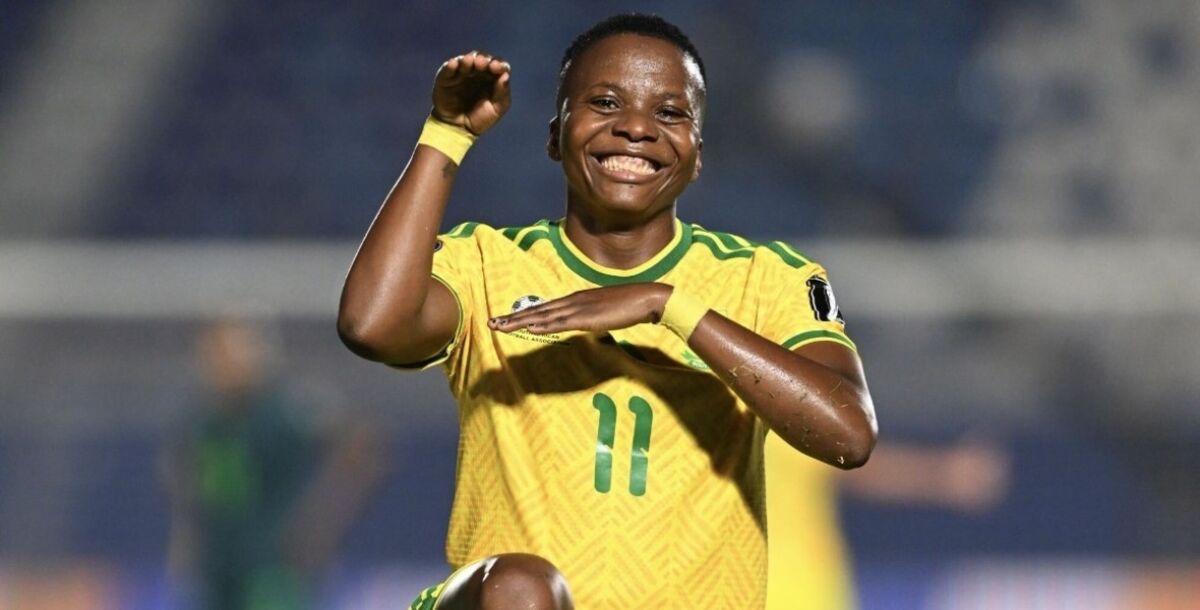 Thembi Kgatlana, Sudáfrica, Banyana Banyana, Mundial 2027, Repechaje, Nigeria, Super Falcons, Ghana, Costa de Marfil, Copa Africana