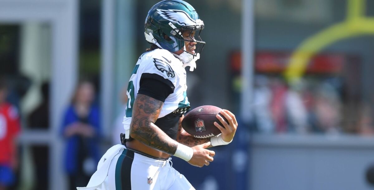Ja’Quinden Jackson, golpe, lesion, ambulancia, hospital, pretemporada, philadelphia eagles, new england patriots
