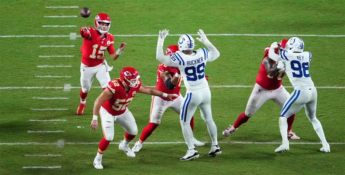 NFL, Semana 2, Colts, Chiefs, Indianápolis, Kansas City, Harrison Butker, Patrick Mahomes, Kenneth Walker III, Daniel Jones, Jonathan Taylor, crónica, resultado