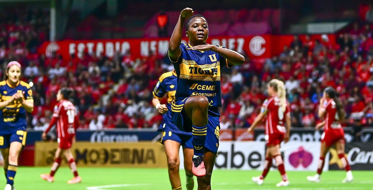 Thembi Kgatlana, Toluca, Tigres Femenil, Liga Femenil, Apertura 2026, Jornada 8, póker de goles