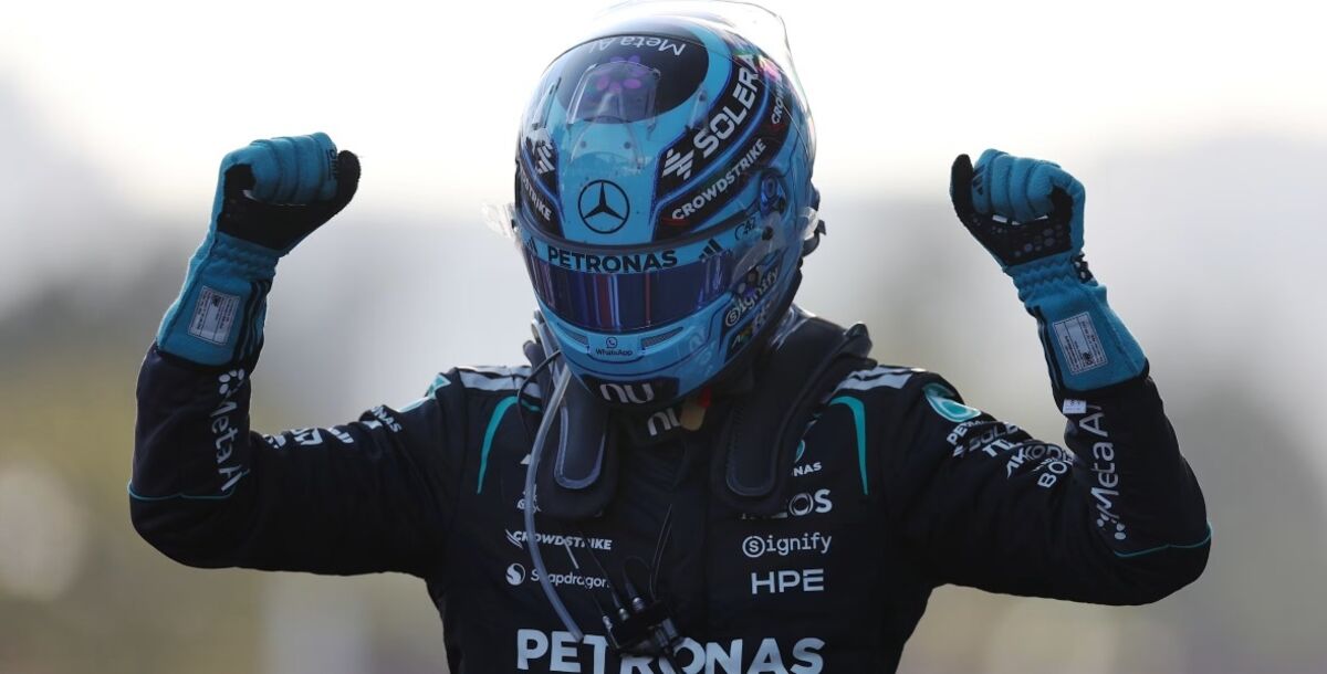 George Russell, ganador, GP Azerbaiyan, Baku, Max Verstappen, una decima, Isack Hadjar, podio, Franco Colapinto choque Pierre Gasly, Lando Norris, Alpine, McLaren, retiro GP Azerbaiyan, bloqueo neumaticos