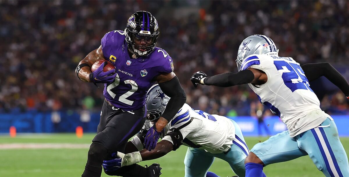NFL, Semana 3, Cowboys, Ravens, Dallas, Baltimore, Brasil, Estadio Maracaná, Derrick Henry, Dak Prescott, Lamar Jackson, crónica, resultado