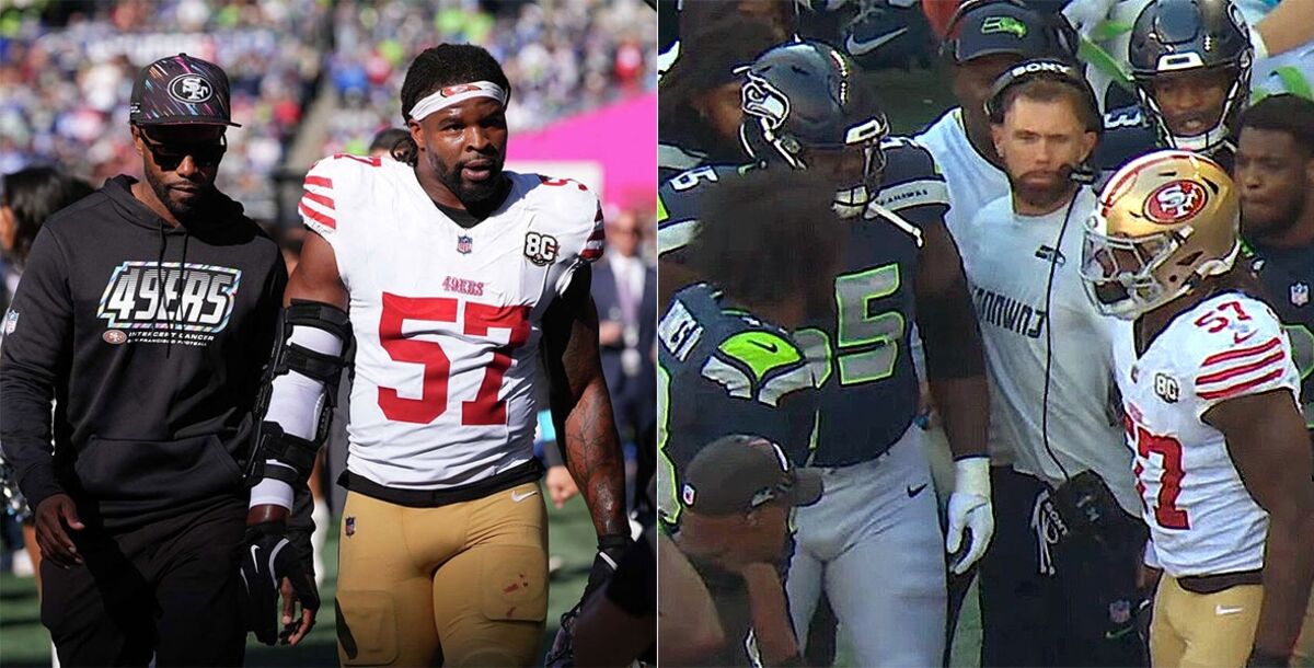 NFL, Dre Greenlaw, 49ers, San Francisco, Seahawks, Seattle, expulsión, suspensión, Sam Darnold, Ernest Jones IV, Broncos, Denver