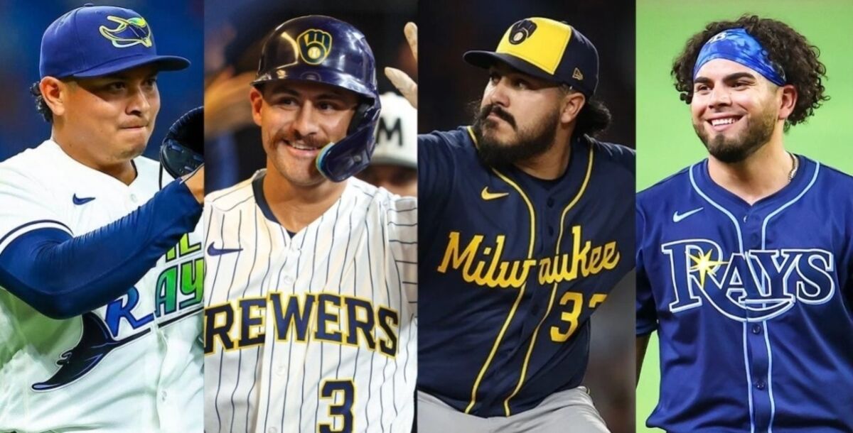 mexicanos en la Serie Mundial 2026, Jonathan Aranda, Manuel Rodríguez, Rays Tampa Bay, Joey Ortiz, JoJo Romero, Cerveceros Milwaukee, Clásico de Otoño