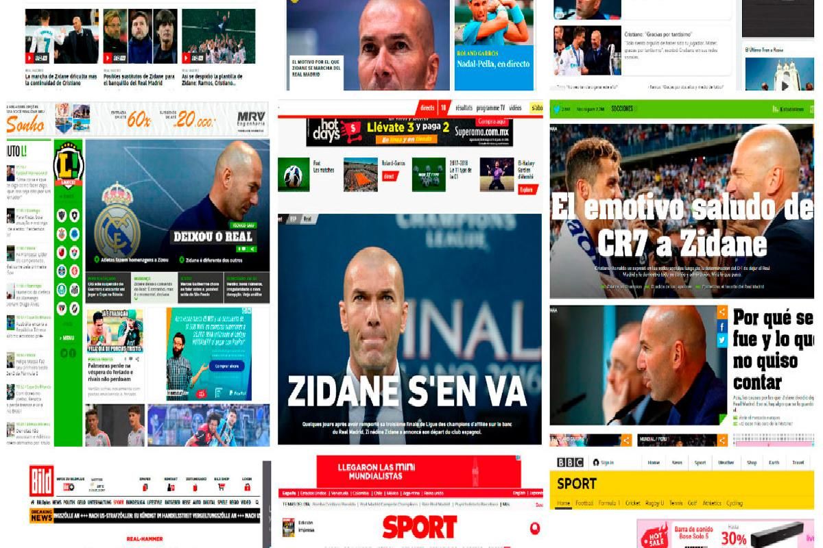 Zidane renuncia Real Madrid prensa mundial reacciones